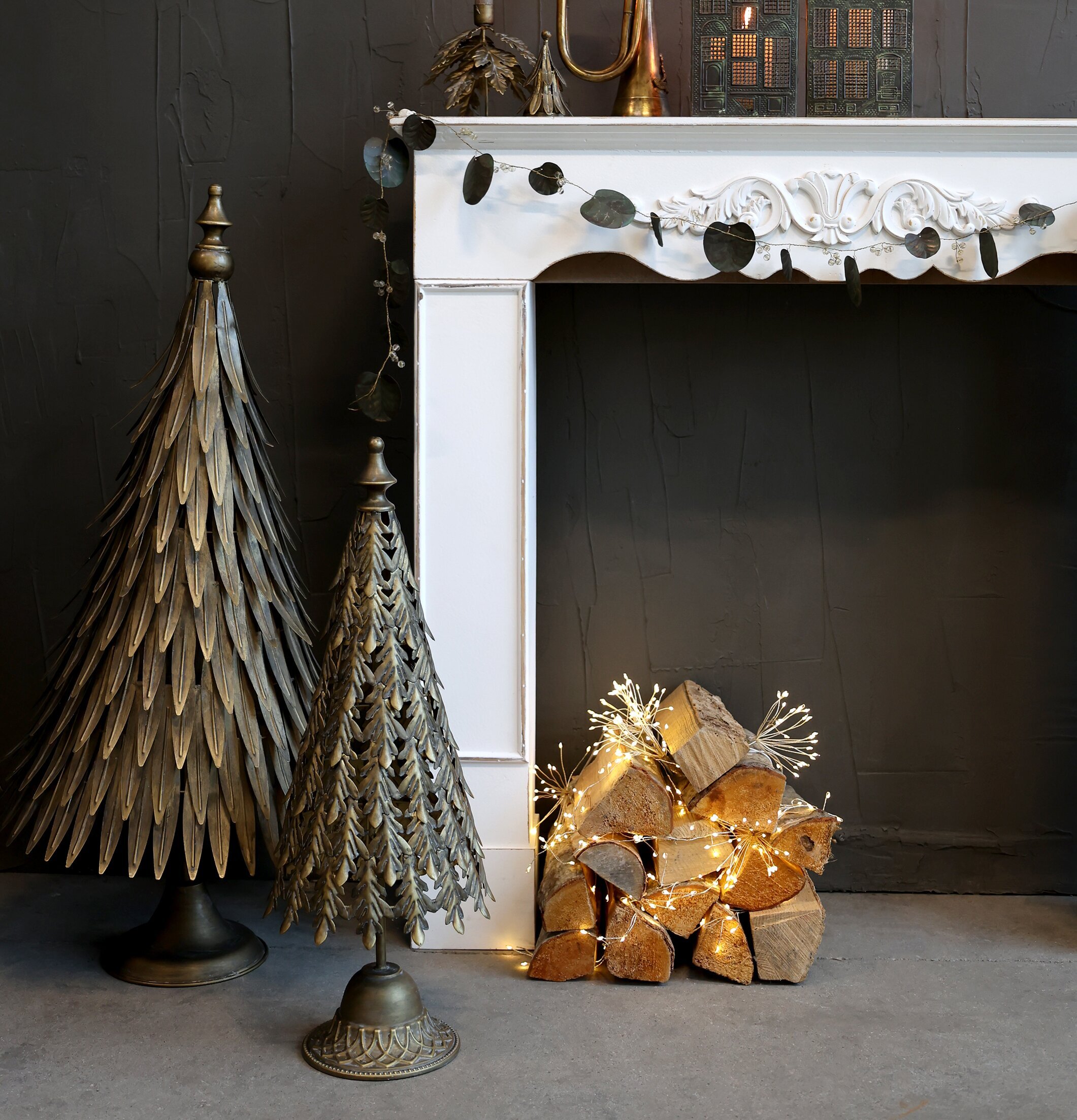 Julgran Antik Mässing Large från Chic Antique i elegant miljö