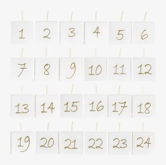 Kalenderljus 1-24 Antikvit från Chic Antique för advent