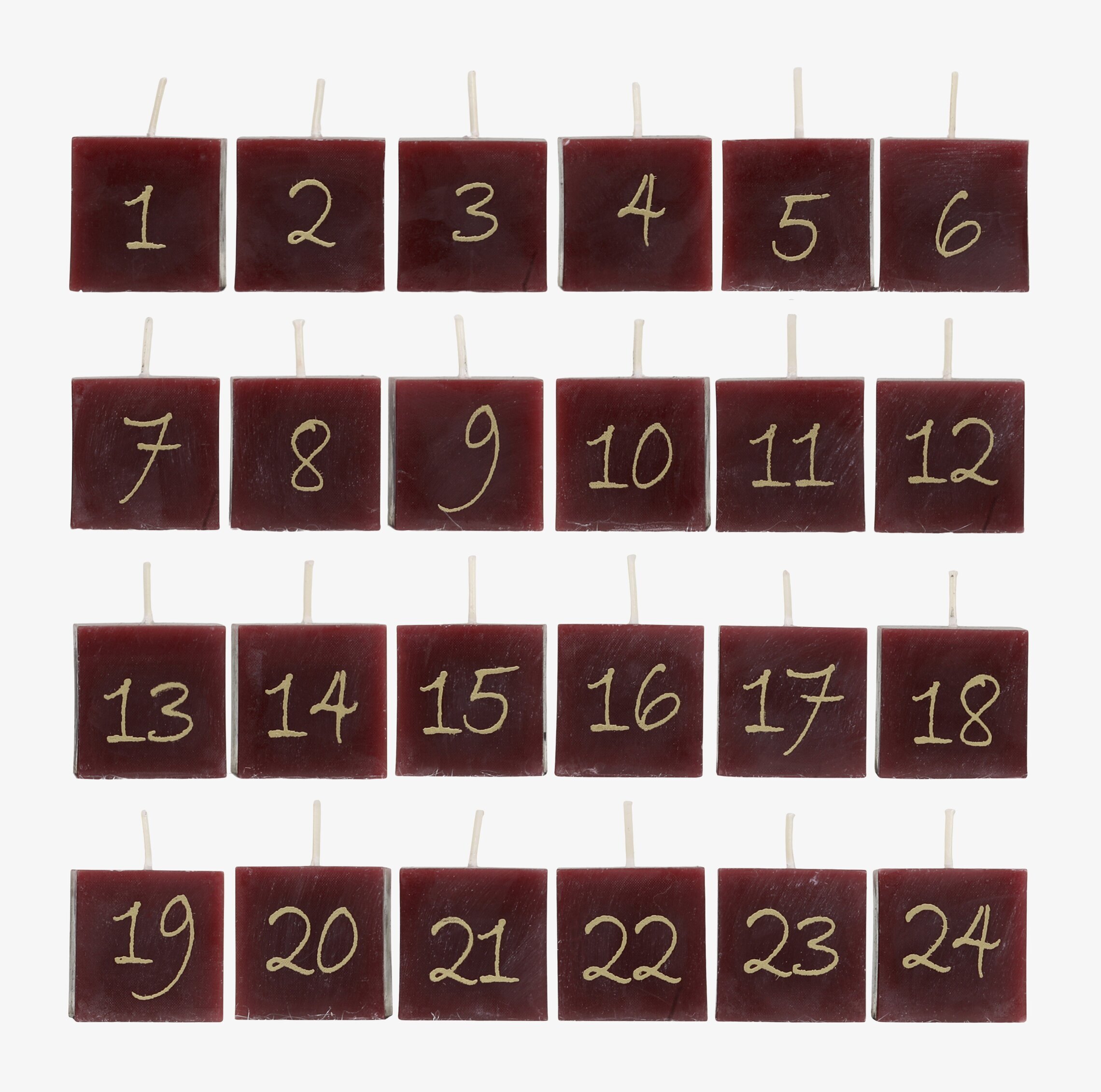 Kalenderljus 1-24 Antik Cherry från Chic Antique i rader