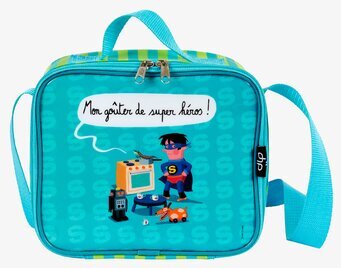 Lunchväska Super Hero från Derriére la porte i ljus turkos