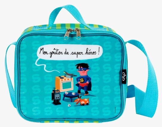 Lunchväska Super Hero från Derriére la porte i ljus turkos