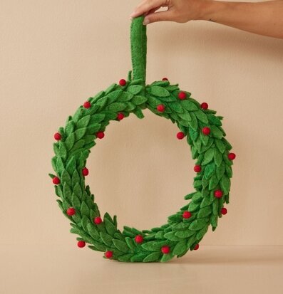 Dekorationskrans Rice från varumärket Rice med gröna blad