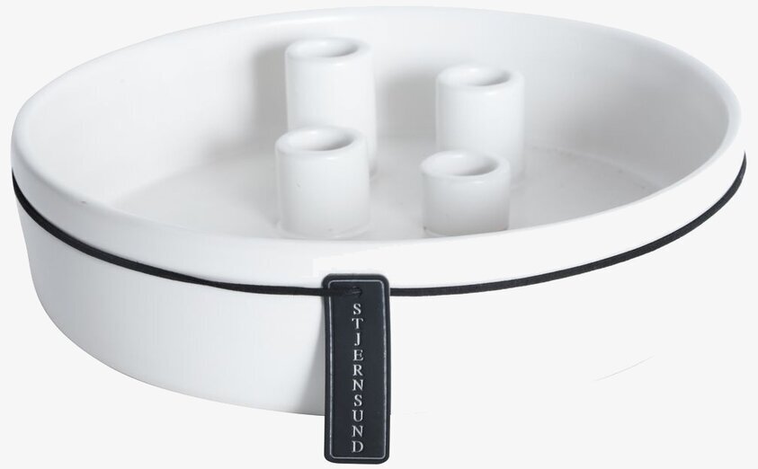 Ljusstake Stjernsund Vit från Silkflower i vit keramik