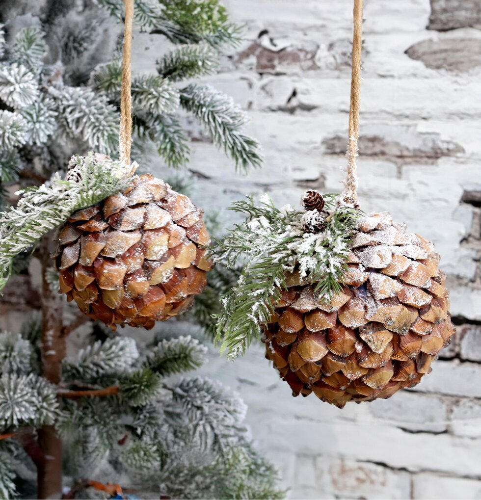 Dekoration Fleur Kotte Med Snö Natur från Chic Antique