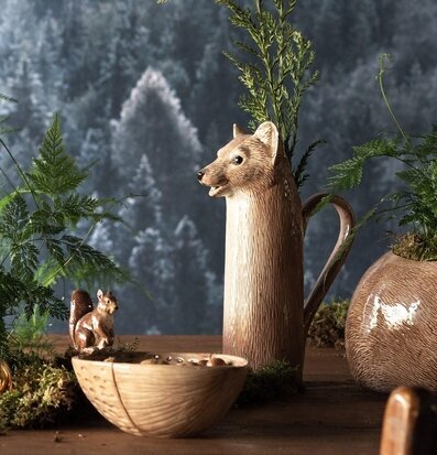 Skål Ekorre Brunmelerad från Wikholm Form med ekorrefigur