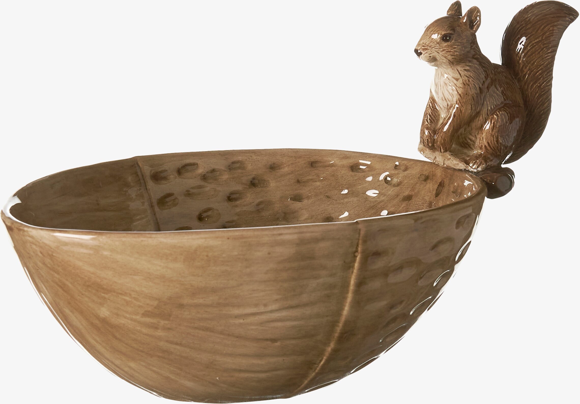 Skål Ekorre Brunmelerad från Wikholm Form med ekorre
