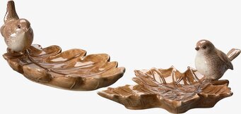 Fågel På Löv Brunmelerad från Wikholm Form, keramikfat