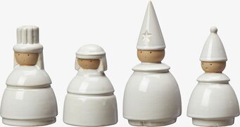 Luciatåg Vitmelerad från Wikholm Form med fyra figurer