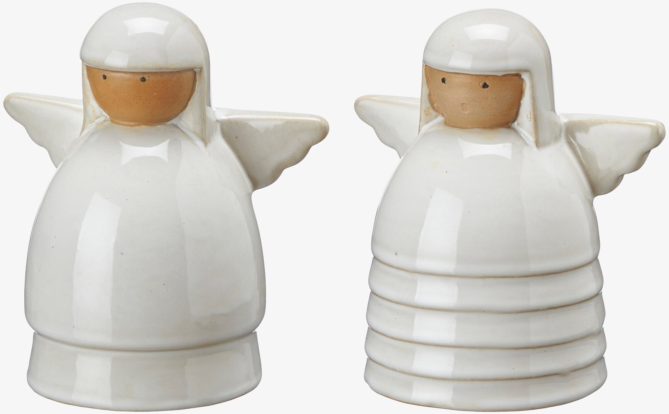 Ängel Mix Vitmelerad från Wikholm Form, två ängelfigurer