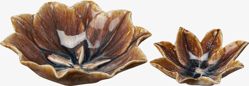 Fat Ellie Set/2 Brunmelerad från Wikholm Form, två skålar