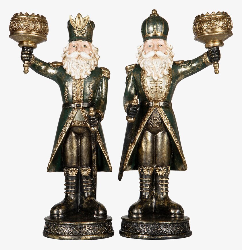 Ljusstake Nötknäppare Grön från A Lot Decoration, detaljrik