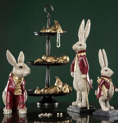 Kanin Röd Poly från A Lot Decoration i röd kavaj