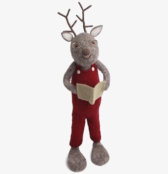 Gry & Sif - Hjort Grå 60cm från Gry & Sif i grå filt