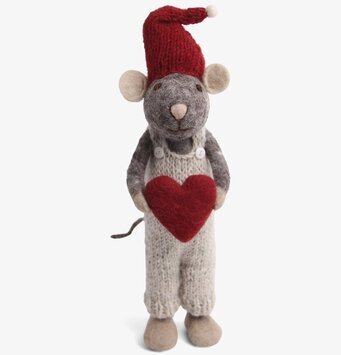 Gry & Sif - Julmus Grå 27cm från Gry & Sif, juldekoration