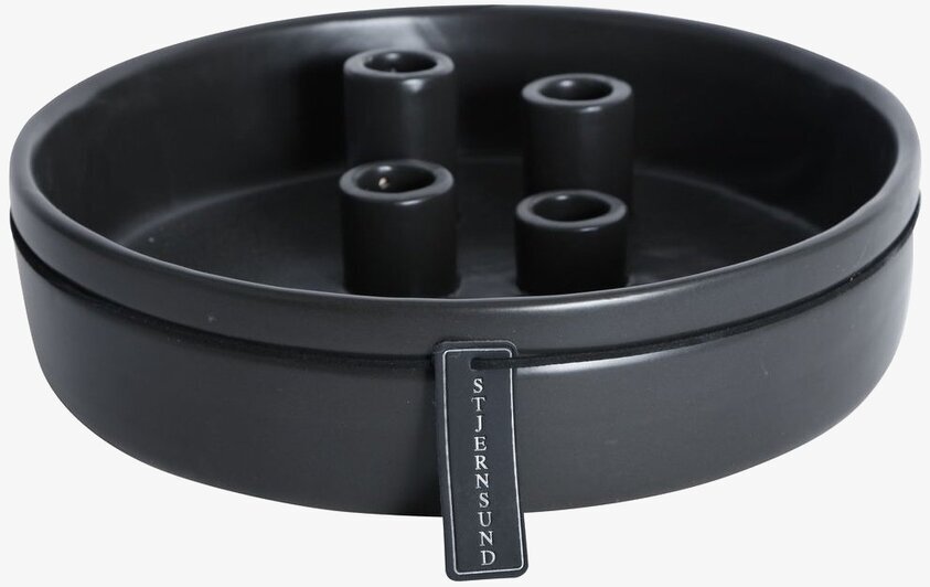 Ljusstake Stjernsund Svart från Silkflower, cylinderformad