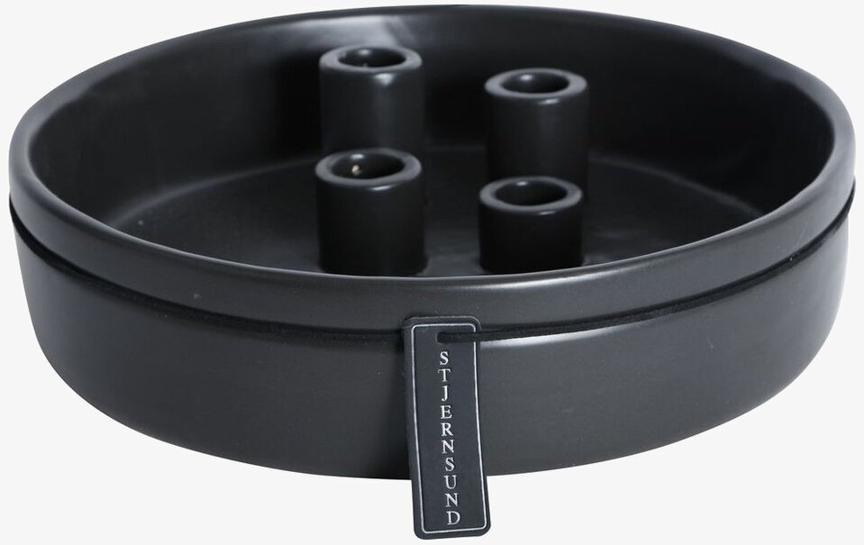 Ljusstake Stjernsund Svart från Silkflower, cylinderformad