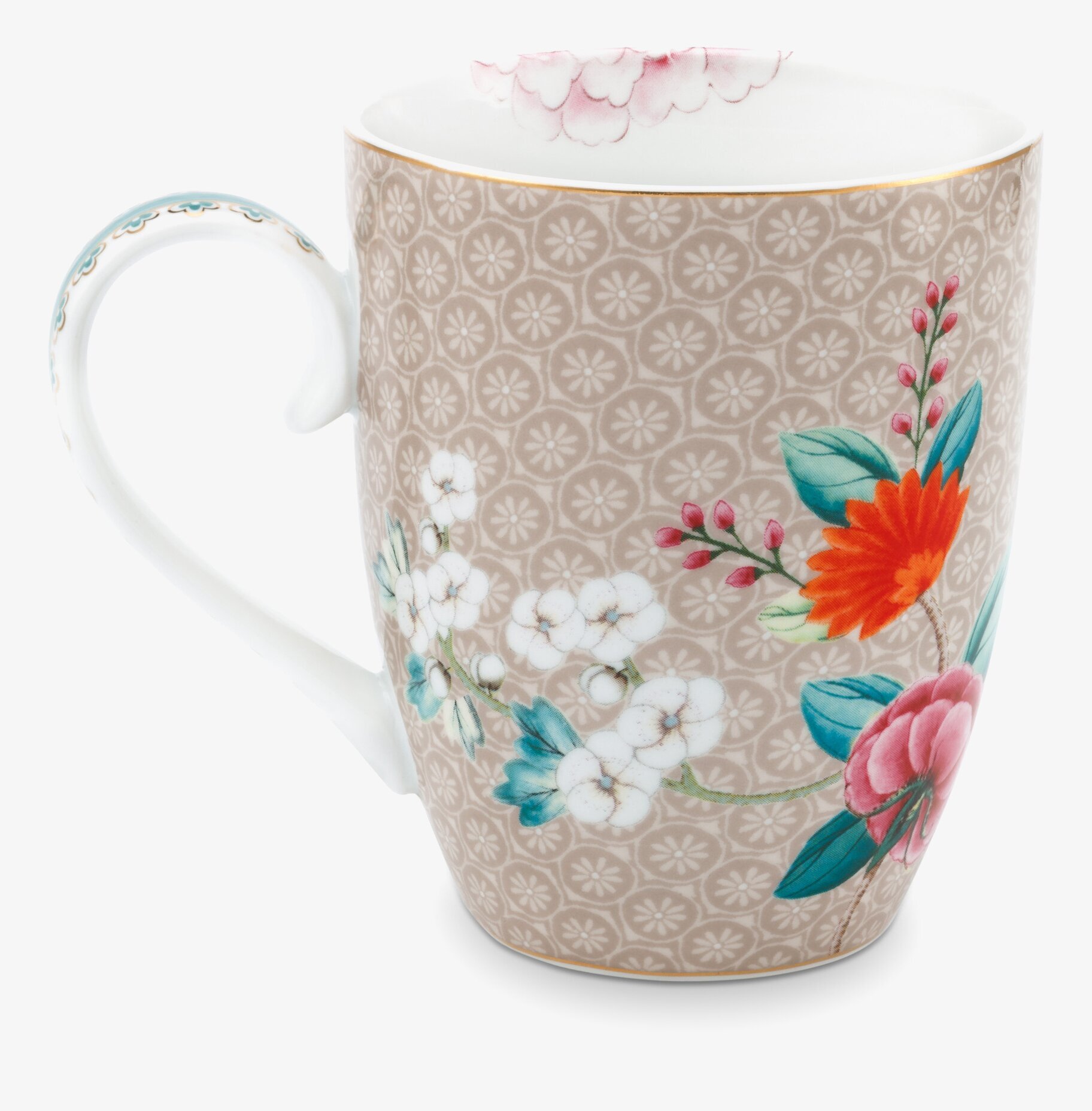 Mugg Blushing Birds Khaki Large - Pip Studio från PIP Studio