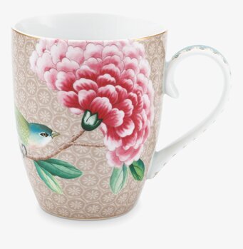 Mugg Blushing Birds Khaki Large - Pip Studio från PIP Studio