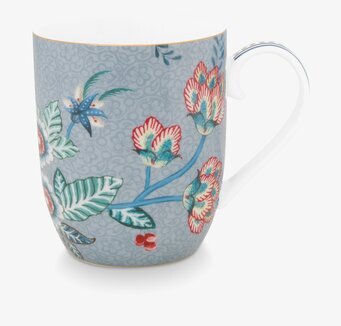 Mugg Flower Festival Light Blue Small - Pip Studio PIP Muggar/koppar i porslin, keramik, papper eller