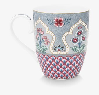 Mugg Flower Festival Scallop Deco Light Blue Large - Pip Studio