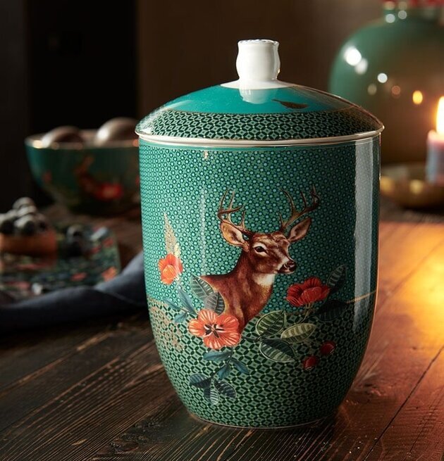 Porslinsburk Winter Wonderland Green från PIP Studio på bord