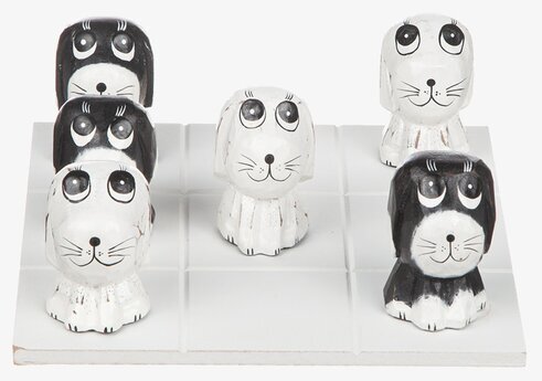 Tre I rad - Trä Hund från Different Design, brädspel i trä