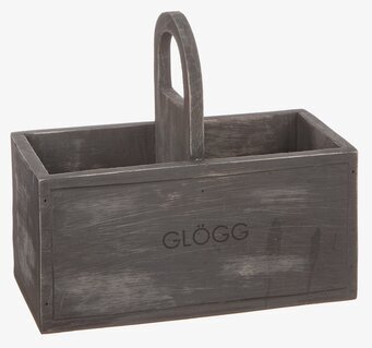 Trälåda Glögg Grå från Different Design med handtag