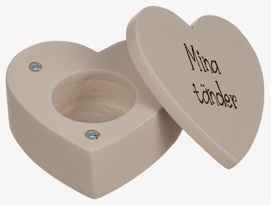 Trälåda Mjölktänder från Different Design i hjärtform