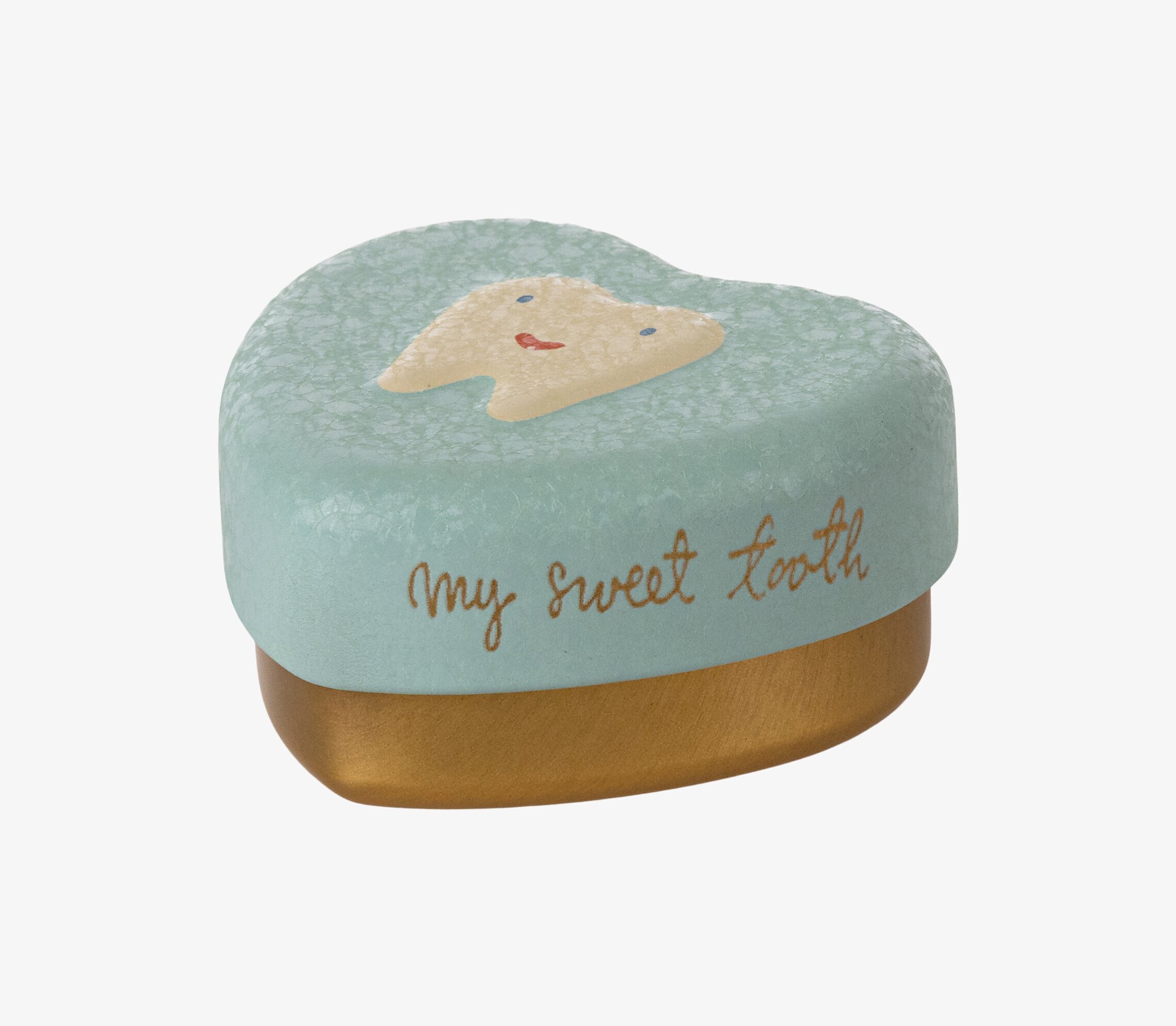 Plåtburk My Tooth Box Mint från Maileg i mintgrön plåt