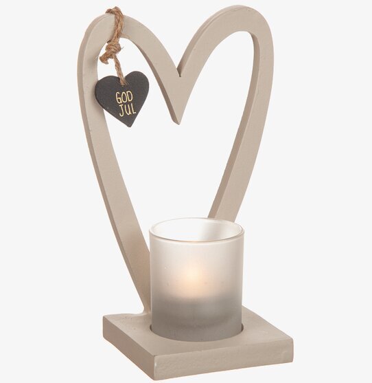 Ljushållare Trä Hjärta från Different Design i trä och glas