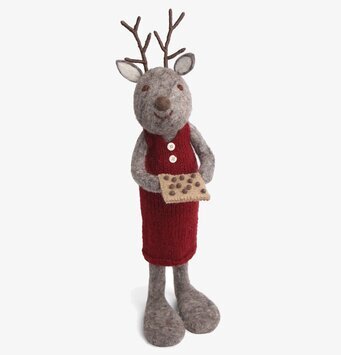 Gry & Sif - Hjort Grå Julbak 60cm från Gry & Sif i filt