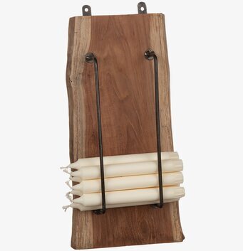 Ljusställ Vägg Råmetall/Trä från Different Design med ljus