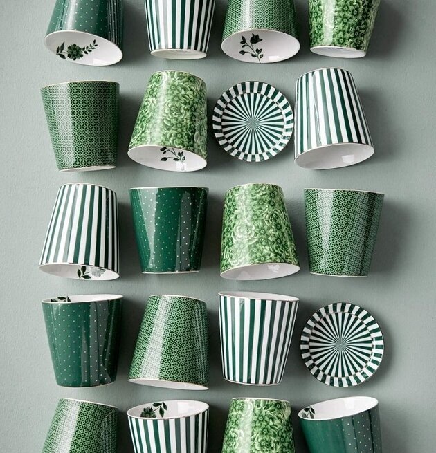 Royal Dots Mugg & Fat Grön - PiP Studio från PIP Studio