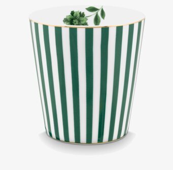 Royal Stripes Mugg & Fat Grön - PiP Studio, gröna ränder