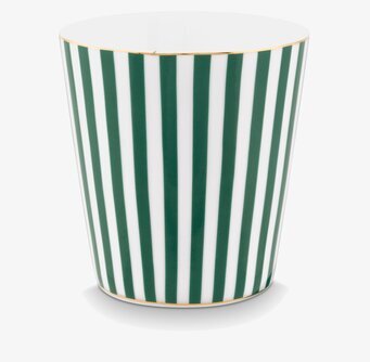 Royal Stripes Mugg & Fat Grön - PiP Studio, eleganta ränder