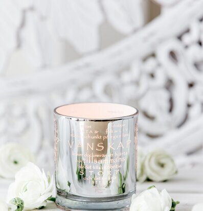 Vänskap - Majas Cottage, spegelreflekterande ljuslykta