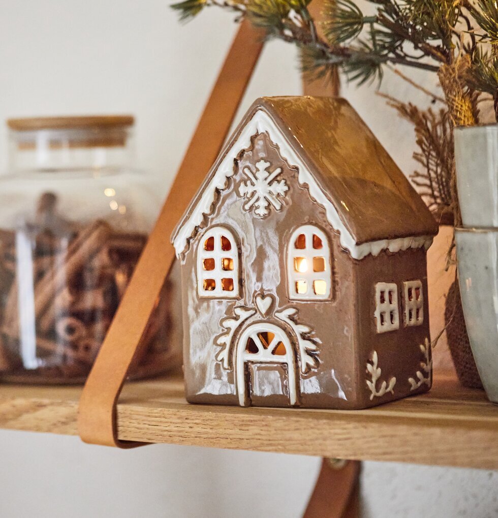 Ljuslykta Pepparkakshus Snöflinga från IB Laursen