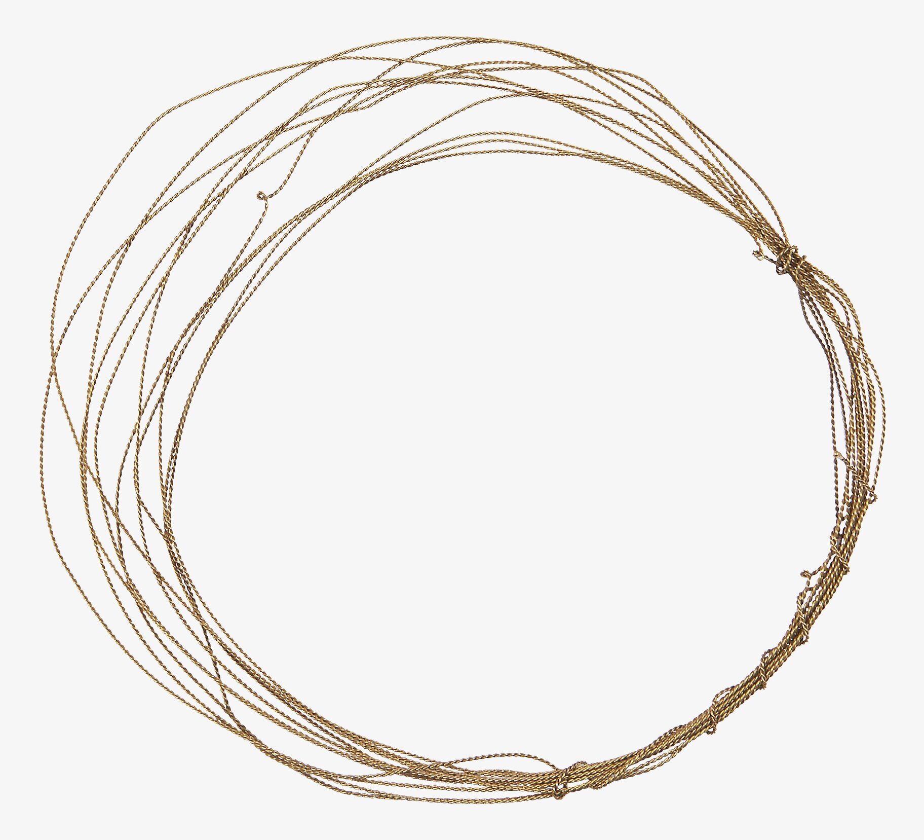 Metalltråd från IB Laursen i gyllene färg och cirkel form