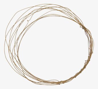 Metalltråd från IB Laursen i gyllene färg och cirkel form