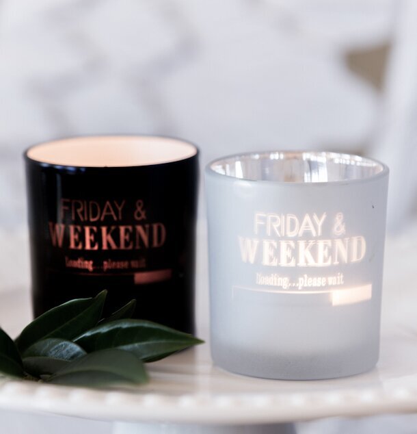 Weekend - Majas Cottage ljuslyktor i svart och frostvitt