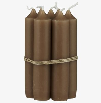Stearinljus Milky Brown från IB Laursen, sex ljus i set