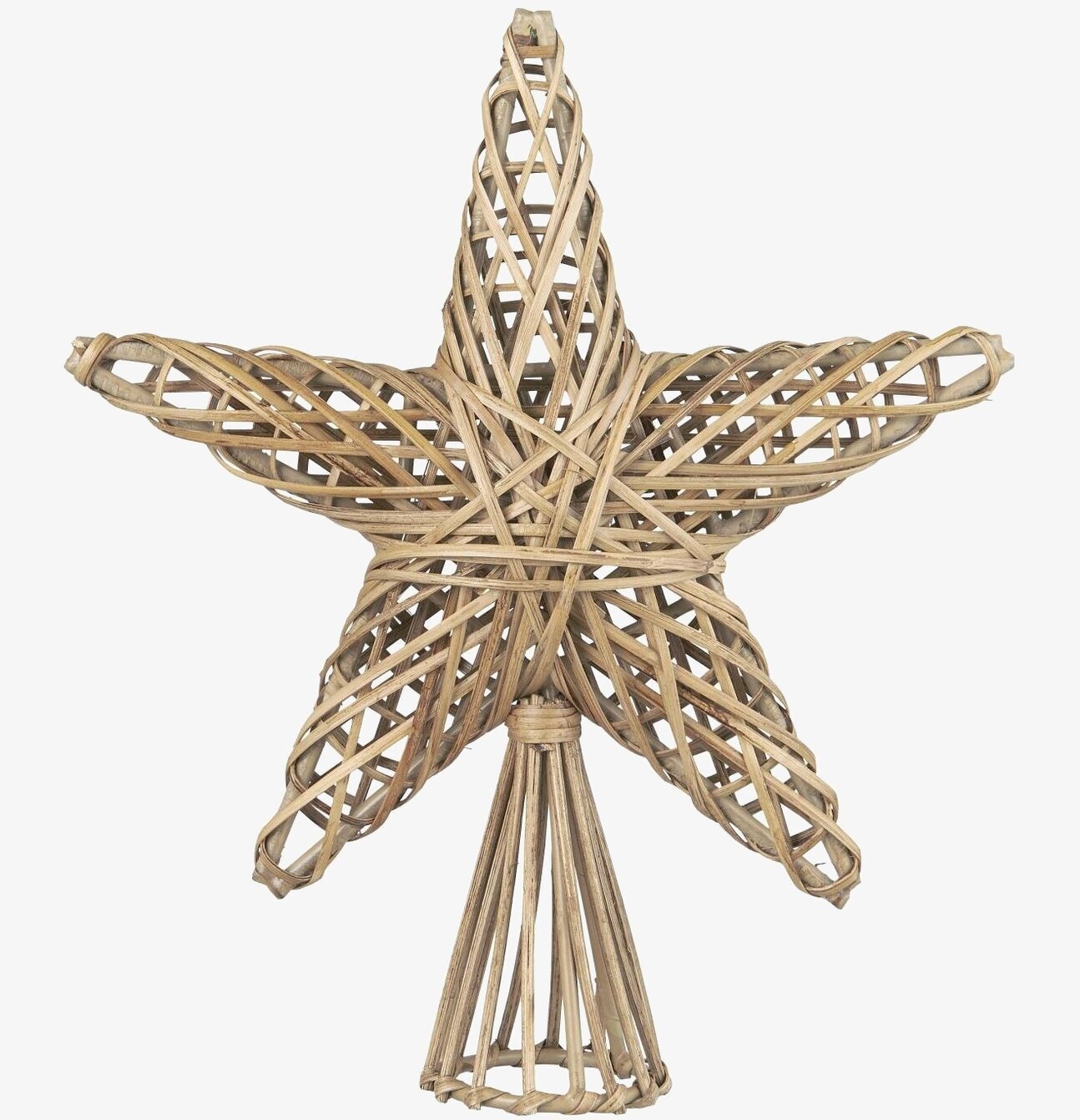 Toppstjärna från IB Laursen i naturlig rotting på julgran