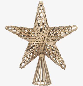 Toppstjärna från IB Laursen i naturlig rotting på julgran