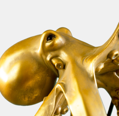 Bordslampa Otto Octopus Gold från Werner Voss i guld