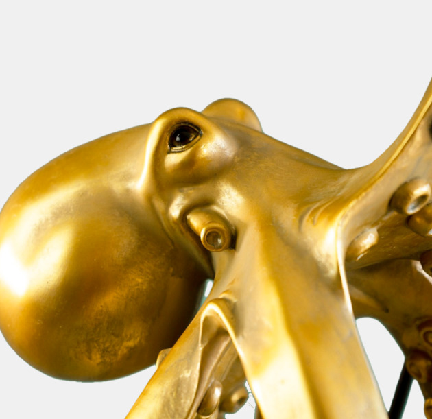 Bordslampa Otto Octopus Gold från Werner Voss i guld