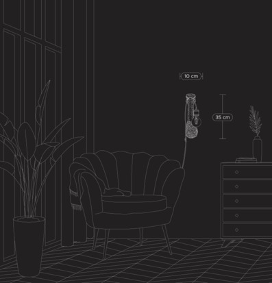 Vägglampa Struts Baby Franz Josef från Werner Voss i rum