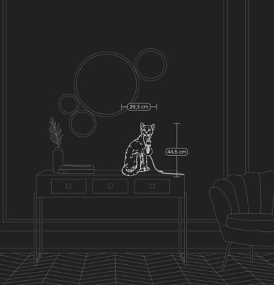 Bordslampa Katt Chouchou Svart från Werner Voss på byrå