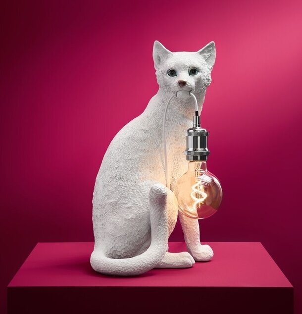 Bordslampa Katt Chouchou Vit från Werner Voss i vit design