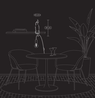 Bordslampa Katt Chichi Vit från Werner Voss på hylla