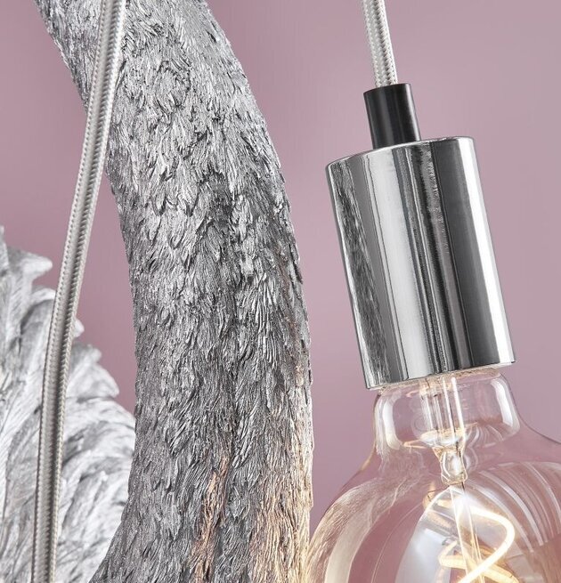 Vägglampa Flamingo Tiffany Silver från Werner Voss på rosa vägg